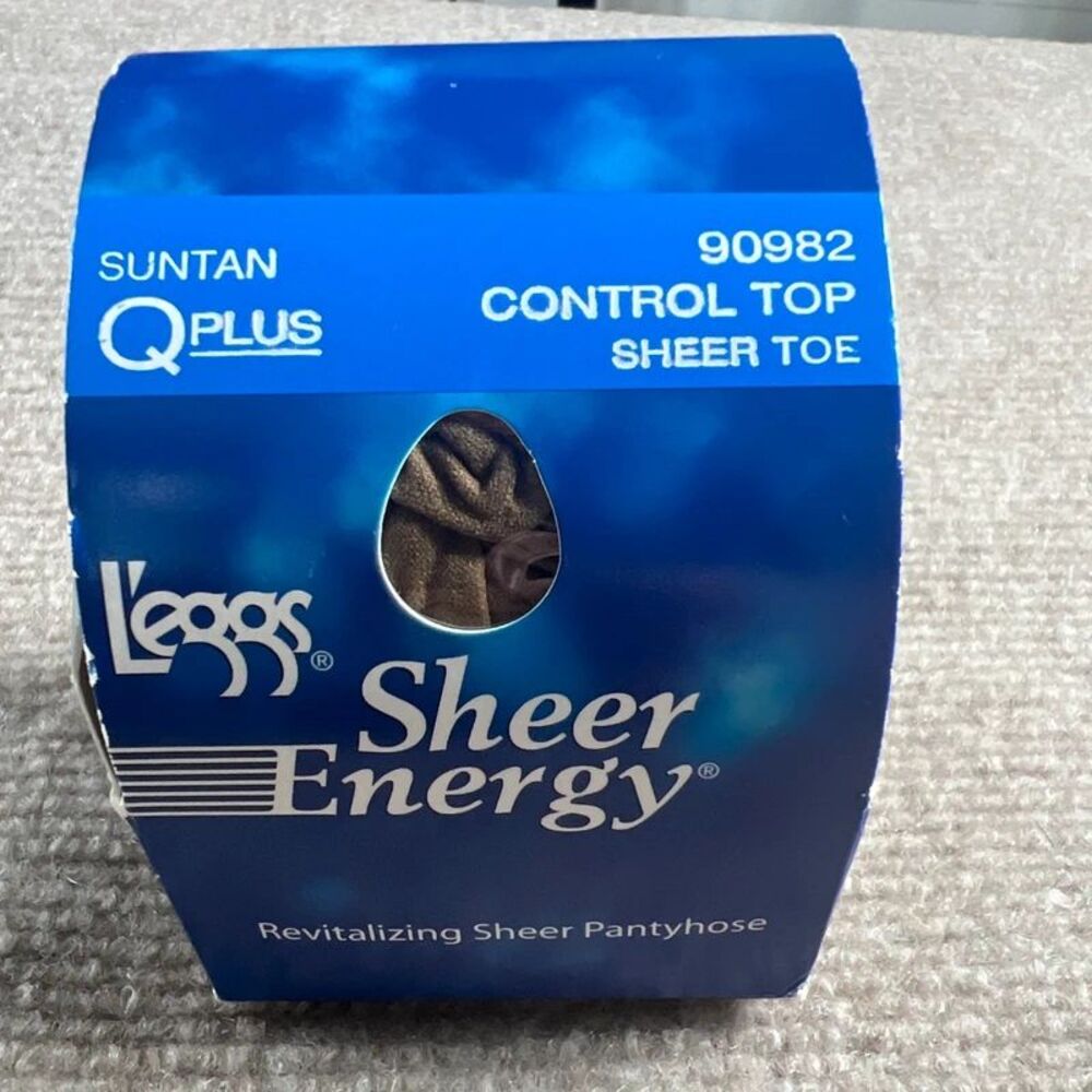 Leggs Sheer Energy Size Q+ Plus XXL Suntan Pantyhose Sheer Panty Control Top New